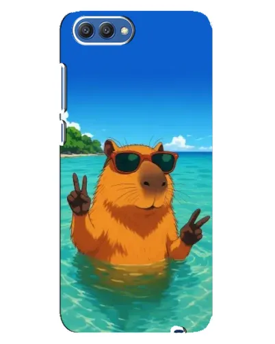 Чехол для Huawei Honor 10 (COL-AL00) с картинкой «Морская капибара»