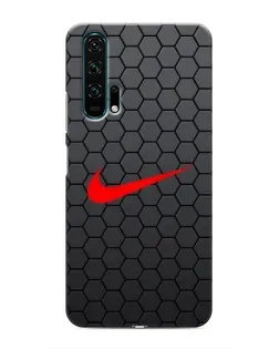 Чехол для Huawei Honor 20 Pro с картинкой «Nike — карбоновая сетка»