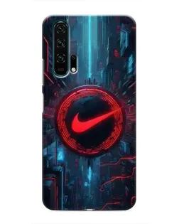 Чехол для Huawei Honor 20 Pro с картинкой «Техногенный стиль Nike»