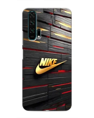 Чехол для Huawei Honor 20 Pro с картинкой «Золотой Nike на металле»