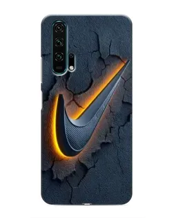 Чехол для Huawei Honor 20 Pro с картинкой «Объемный логотип Найк»