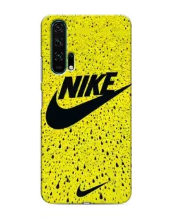 Чехол для Huawei Honor 20 Pro с картинкой «Желтый текстурный Nike»