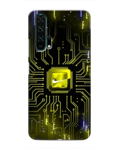 Чехол для Huawei Honor 20 Pro с картинкой «Nike — золотая искра»