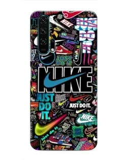 Чехол для Huawei Honor 20 Pro с картинкой «Яркий коллаж Nike»