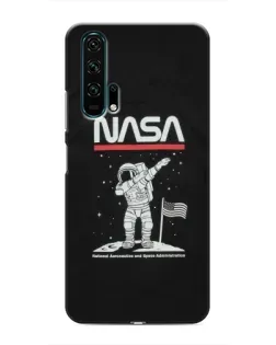 Чехол для Huawei Honor 20 Pro с картинкой «NASA — шагаем по Луне»