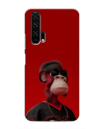 Чехол для Huawei Honor 20 Pro с картинкой «Bored Ape в красном»