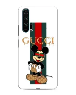 Чехол для Huawei Honor 20 Pro с картинкой «Микки Маус Gucci — полосы»