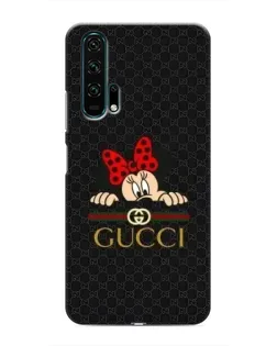 Чехол для Huawei Honor 20 Pro с картинкой «Минни Маус Gucci — черный»