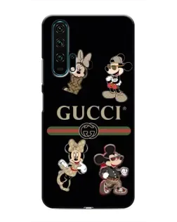 Чехол для Huawei Honor 20 Pro с картинкой «Gucci — герои Disney и монограмма»