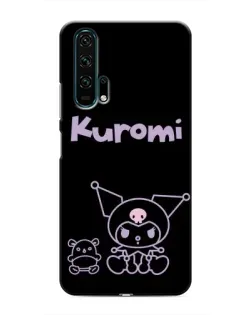 Чехол для Huawei Honor 20 Pro с картинкой «Kuromi — черный минимализм»