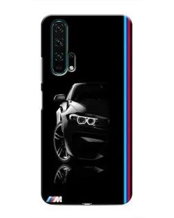 Чехол для Huawei Honor 20 Pro с картинкой «Силуэт BMW в темноте»