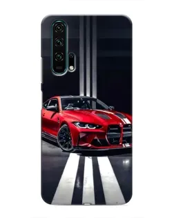 Чехол для Huawei Honor 20 Pro с картинкой «Красная BMW на дороге»