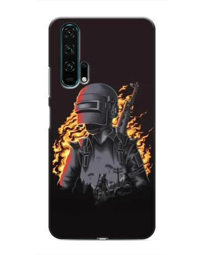 Чехол для Huawei Honor 20 Pro с картинкой «PUBG — огненный силуэт»