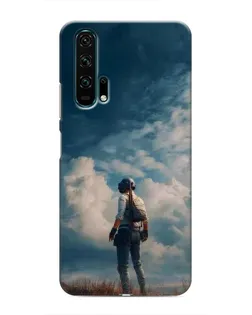 Чехол для Huawei Honor 20 Pro с картинкой «Герой PUBG на скале»