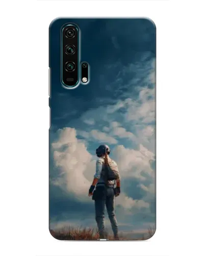 Чехол для Huawei Honor 20 Pro с картинкой «Герой PUBG на скале»