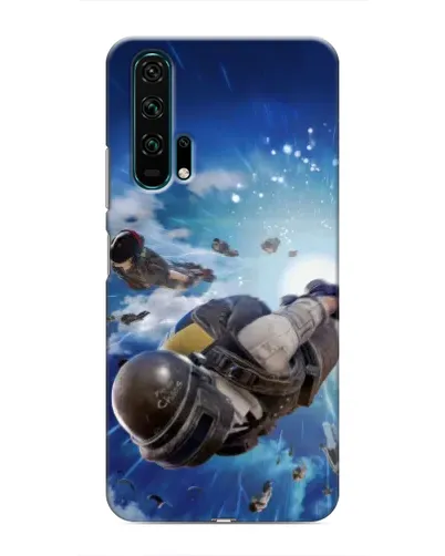 Чехол для Huawei Honor 20 Pro с картинкой «Десант PUBG — прыжок»
