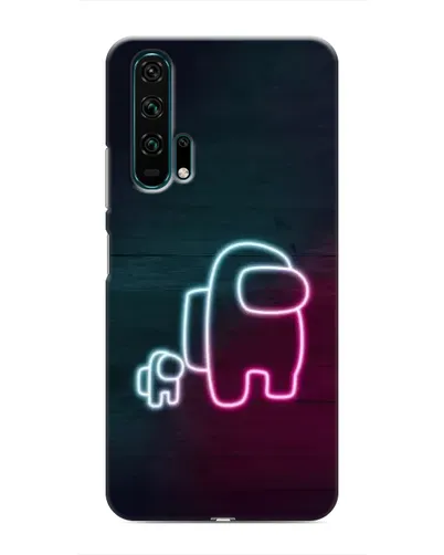Чехол для Huawei Honor 20 Pro с картинкой «Among Us неон-арт»