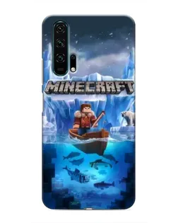 Чехол для Huawei Honor 20 Pro с картинкой «Minecraft ледяной мир»