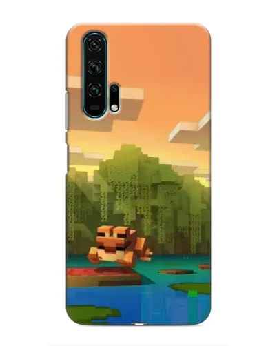 Чехол для Huawei Honor 20 Pro с картинкой «Майнкрафт закат солнца»
