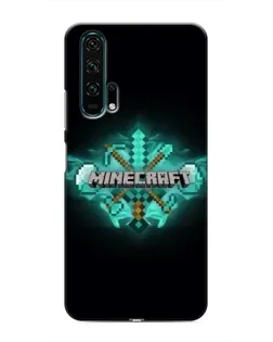 Чехол для Huawei Honor 20 Pro с картинкой «Minecraft Diamond лого»