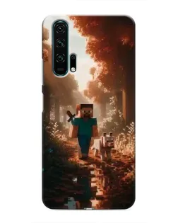 Чехол для Huawei Honor 20 Pro с картинкой «Стив в лесу»