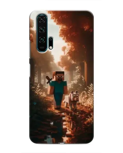Чехол для Huawei Honor 20 Pro с картинкой «Стив в лесу»