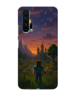 Чехол для Huawei Honor 20 Pro с картинкой «Стив у башни»