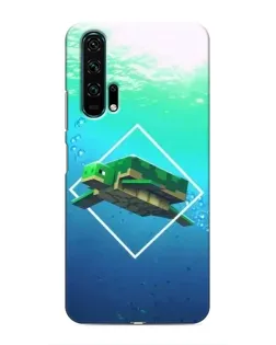 Чехол для Huawei Honor 20 Pro с картинкой «Черепаха Minecraft»