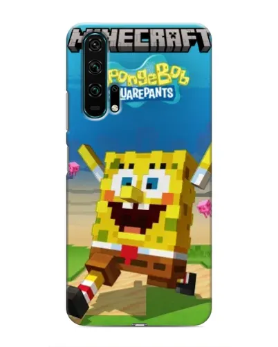 Чехол для Huawei Honor 20 Pro с картинкой «Губка Боб Minecraft» Чехол для Huawei Honor 20 Pro с картинкой «Губка Боб Minecraft»