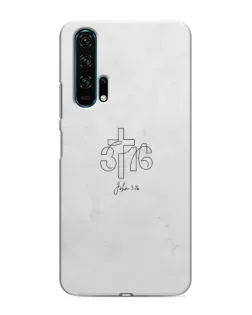 Чехол для Huawei Honor 20 Pro с картинкой «Иоанна 3:16 Крест»