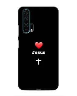 Чехол для Huawei Honor 20 Pro с картинкой «Сердце - Jesus»