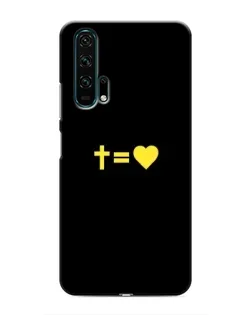 Чехол для Huawei Honor 20 Pro с картинкой «Сердце и Крест»