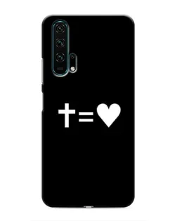Чехол для Huawei Honor 20 Pro с картинкой «Крест и Сердце»