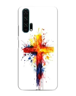 Чехол для Huawei Honor 20 Pro с картинкой «Акварельный крест»