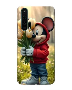 Чехол для Huawei Honor 20 Pro с картинкой «Микки с тюльпанами»