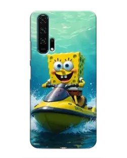 Чехол для Huawei Honor 20 Pro с картинкой «Спанч Боб на гидроцикле»