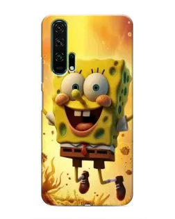 Чехол для Huawei Honor 20 Pro с картинкой «Губка Боб прыгает»