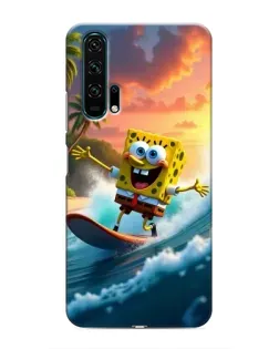 Чехол для Huawei Honor 20 Pro с картинкой «Губка Боб серфингист»