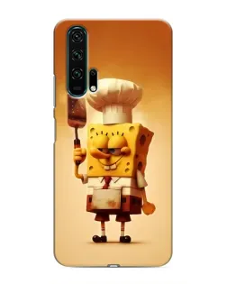 Чехол для Huawei Honor 20 Pro с картинкой «Губка Боб повар»