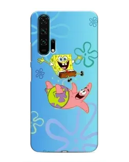 Чехол для Huawei Honor 20 Pro с картинкой «Спанч Боб и Патрик»