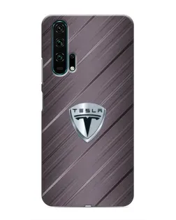 Чехол для Huawei Honor 20 Pro с картинкой «Металлическая текстура Tesla»