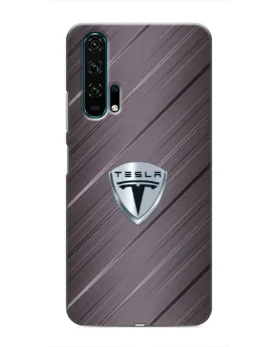 Чехол для Huawei Honor 20 Pro с картинкой «Металлическая текстура Tesla»