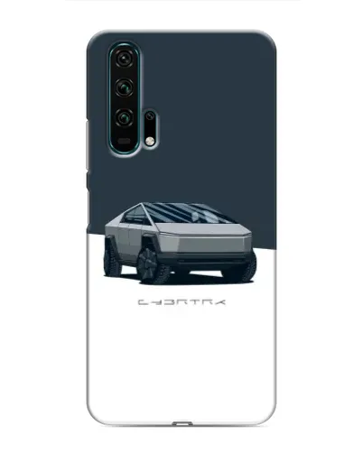 Чехол для Huawei Honor 20 Pro с картинкой «Серебристый Cybertruck Tesla»
