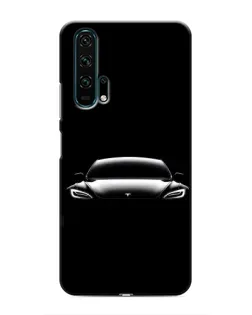 Чехол для Huawei Honor 20 Pro с картинкой «Фары Tesla Night»