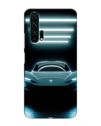 Чехол для Huawei Honor 20 Pro с картинкой «Tesla в неоне»