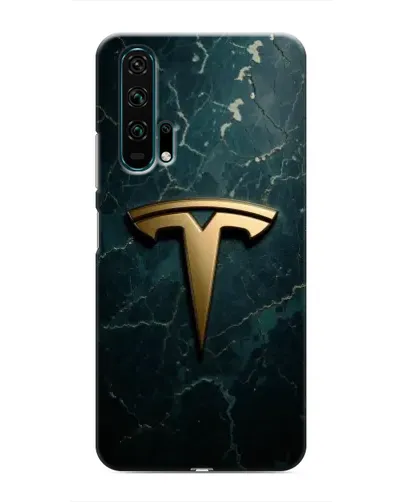 Чехол для Huawei Honor 20 Pro с картинкой «Мраморная Tesla Gold»