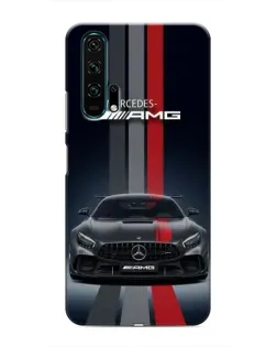 Чехол для Huawei Honor 20 Pro с картинкой «Mercedes — белый карбон»