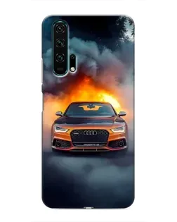 Чехол для Huawei Honor 20 Pro с картинкой «Audi в огненном дыму»