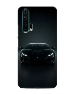 Чехол для Huawei Honor 20 Pro с картинкой «Черный Lamborghini Aventador»