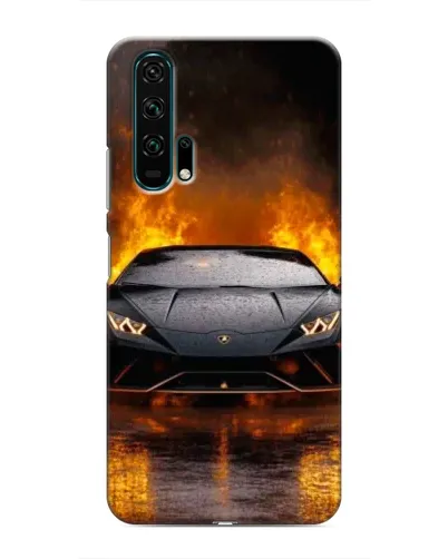 Чехол для Huawei Honor 20 Pro с картинкой «Lamborghini в огне»